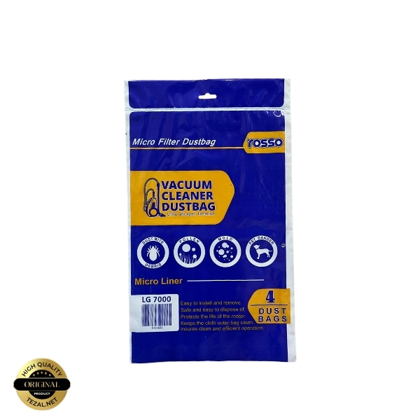 پاکت جاروبرقی مدل LG 7000 بسته 4 عددی مناسب برای انواع جاروبرقی