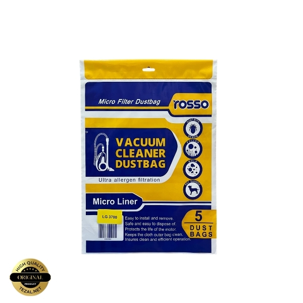 پاکت جاروبرقی مدل LG 3700 بسته 5 عددی مناسب برای انواع جاروبرقی