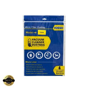 پاکت جاروبرقی rosso مدل FAKIR بسته 4 عددی مناسب برای انواع جاروبرقی