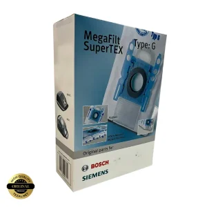 پاکت جاروبرقی مدل BOSCH Megafilt Super Tex TYPE:G بسته 5 عددی مناسب جاروبرقی زیمنس و بوش