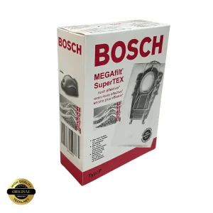 پاکت جاروبرقی مدل  BOSCH Megafilt Super Tex TYPE:P بسته 5 عددی مناسب جاروبرقی بوش